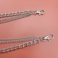 Key Lock Three Layer Waist Chain Hip Hop Rock Chain Punk Gothic Belt Chain