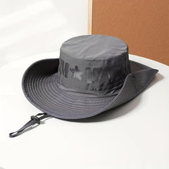 Hollow Breathable Bucket Hat With Star Pattern Sun Hat for Men Women
