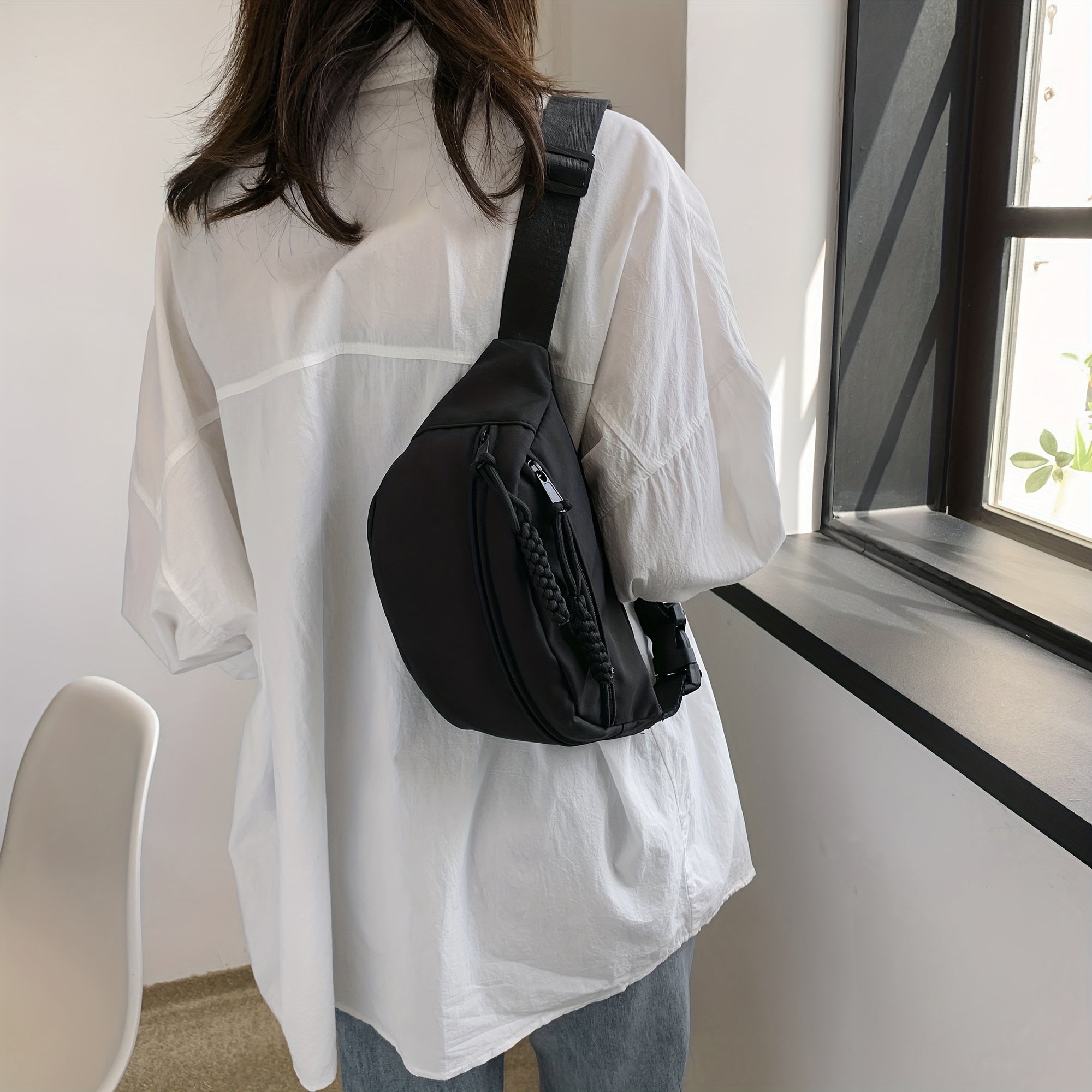 Streetwear Casual Chest Bag Nylon Foldable Fanny Pack