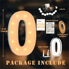 Luminous Marquee Numbers 0-9 Birthday and Anniversary Decoration