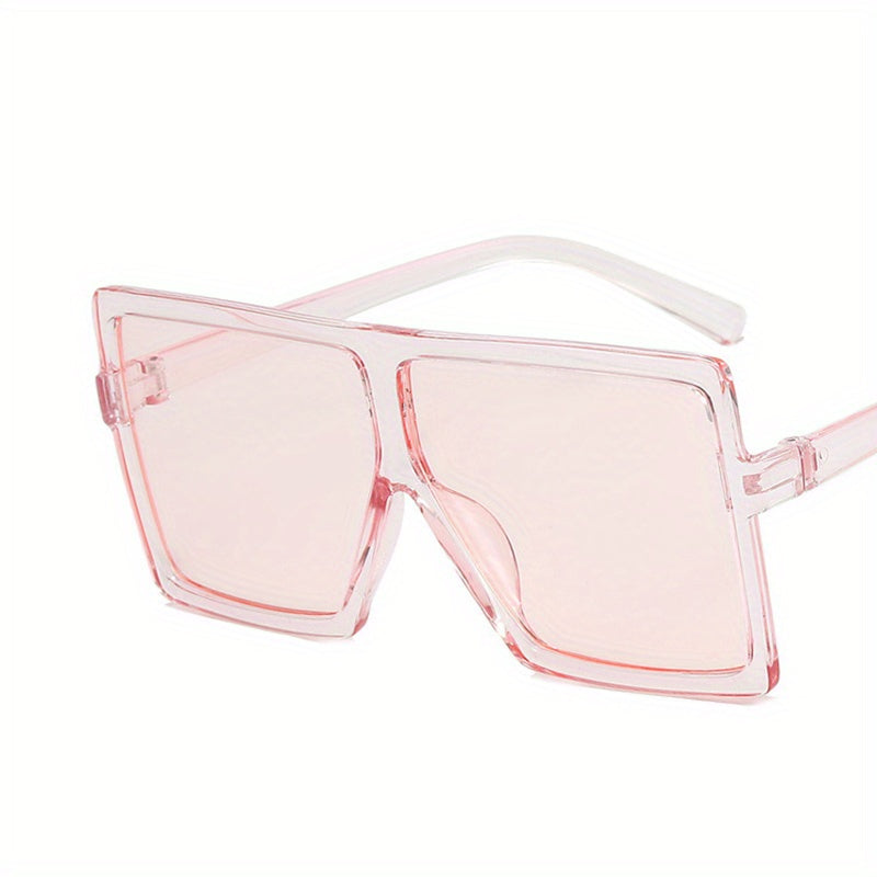 Oversized Square Sunglasses Flat Top UV400 Sun Shades Glasses