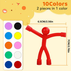 12pcs Colorful Magnetic Building Blocks for Kids - Fun Fridge & Whiteboard Toy