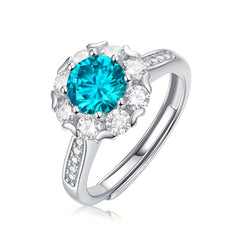 1ct Moissanite Silvery Wedding Band For Women