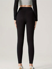 Plush Lined Thermal Pants Soft & Comfy Slim Elastic Tights
