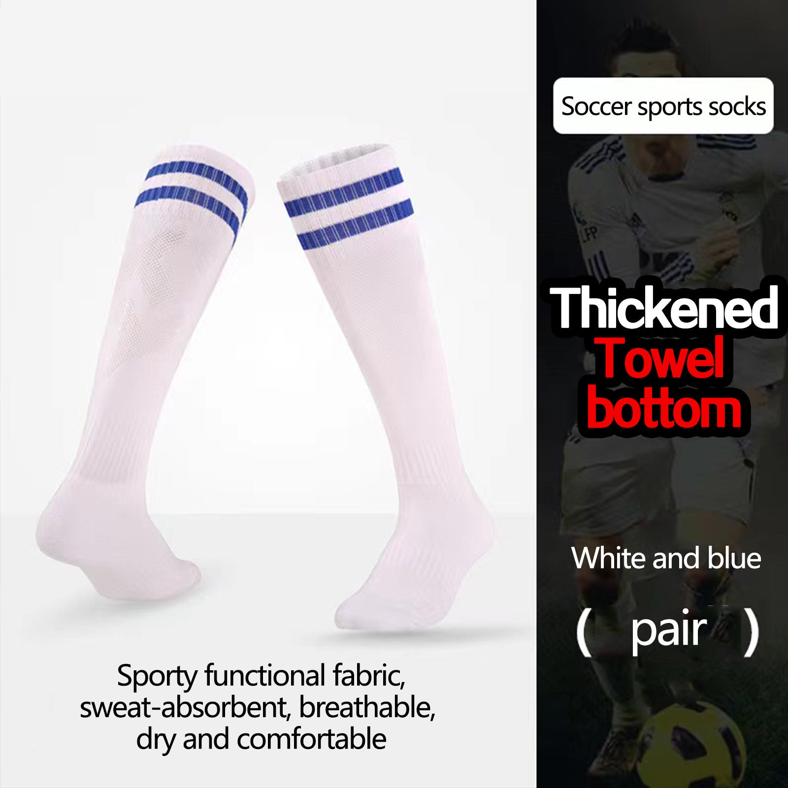 High Top Soccer Socks for Men and Women One Size Fits All 6 10