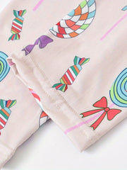 Girls Lollipop Print Slim Fit Leggings for Kids