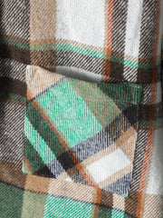 Boys Plaid Button Up Shirt Jacket for Autumn