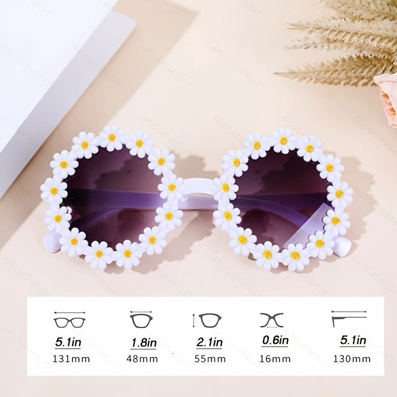 Daisy Flower Decor Sunglasses For Kids UV400