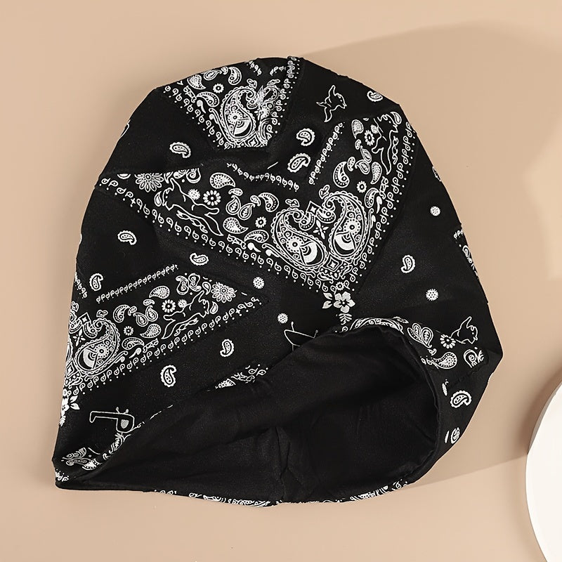 Cashew Print Knitted Bag Head Hat Street Hip Hop Pullover Hat