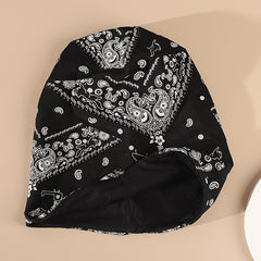Cashew Print Knitted Bag Head Hat Street Hip Hop Pullover Hat