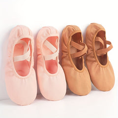 Canvas Ballet Shoes for Girls and Women - Soft Sole