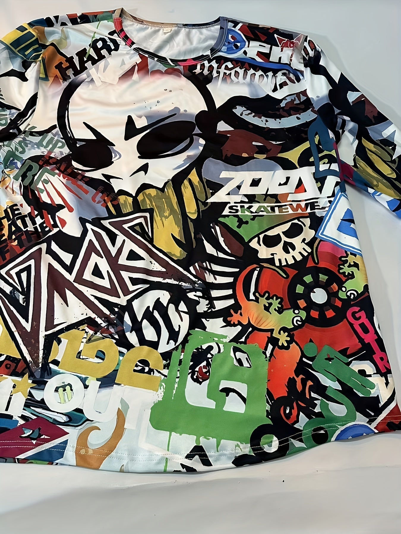 GRAFFITI All Over Print Men's Long Sleeve Novelty T shirt