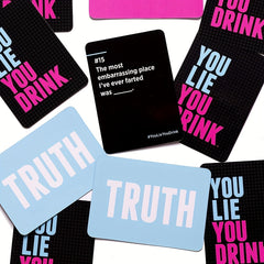 You Lie You Drink Drinking Game for Non-Liers Christmas Halloween Thanksgiving