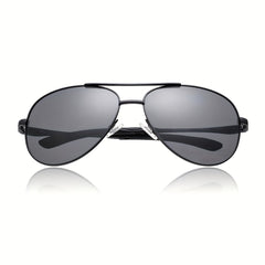 OUWEN Classic Aviator Sports Sunglasses For Men Metal Frame UV Protection