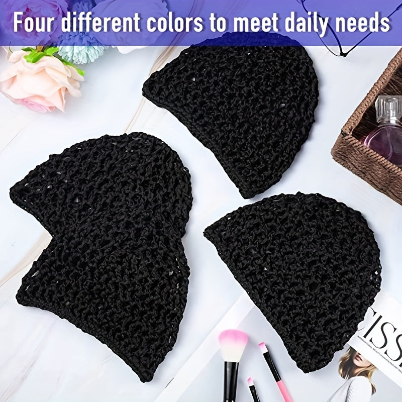 Crochet Hair Net Knitted Snode Hat Women's Hollow Out Headwear