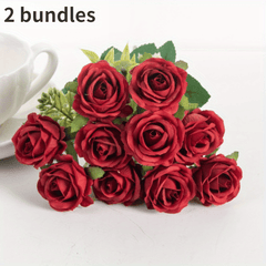 10pcs Silk Roses for DIY Wedding Party Decorations