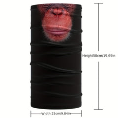 Monkey Mask Seamless Polyester Bandana UV Protection Cycling Scarf