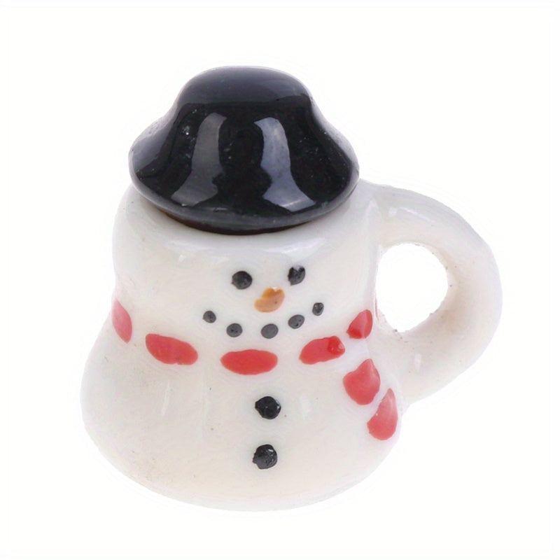 1:12 Scale Ceramics Cups & Pot Set - Red Ceramic Coffee & Tea Cups with Lids