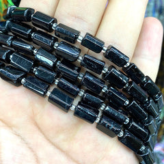 31pcs Natural Stone Cylindrical Loose Beads DIY Bracelet Jewelry Accessories