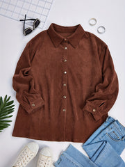  Corduroy Button Up Blouse