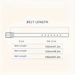 Men's Leather Belt Automatic Buckle Business Suit Waist Strap