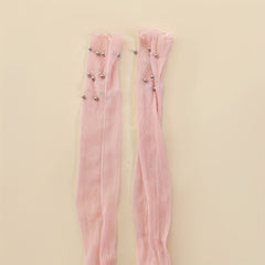 Beaded Mesh Socks Comfy & Breathable Mid Tube Stockings