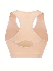  Sports Bra Racer Back Tank Bra with Removable Pads