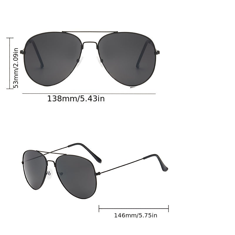 Men's Polarized Sunglasses Metal Frame Frog Mirror 3025 Glass Lens