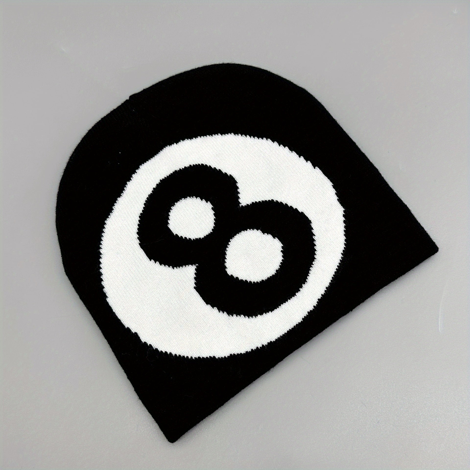Jacquard Hip Hop Beanie Double Knitted Y2K Skull Cap Unisex Warm Knit Hat