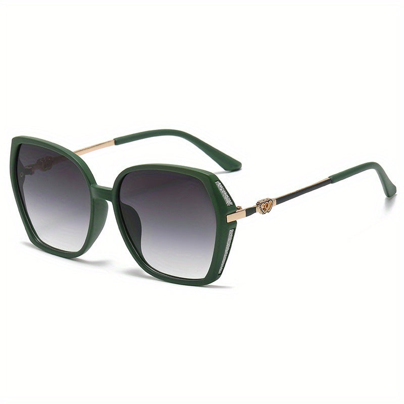 Y2K Large Polygon Sunglasses Glitter UV400 Sun Shades