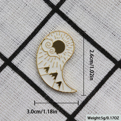Tai Chi Gossip Array Enamel Brooch For Men
