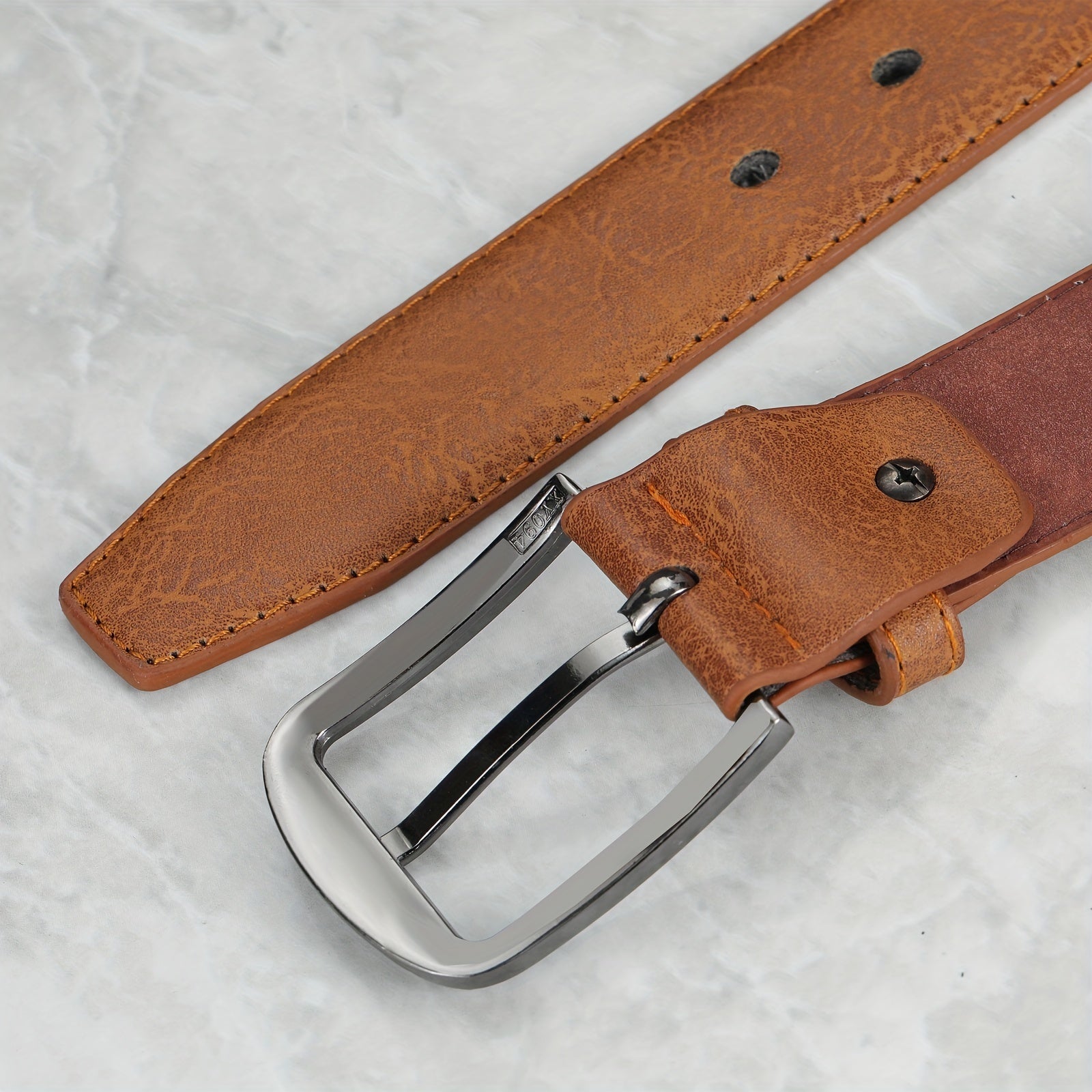 Men's Pin Buckle Belt PU Leather Casual Jeans Pants Waist Strap