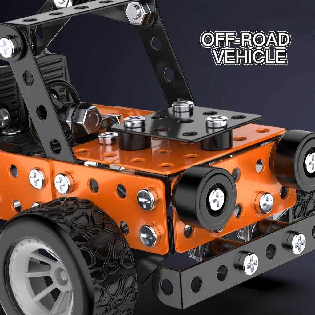 Metal Assembled Toy Car Off road Vehicle Model Assembly Vehicle Toys Box