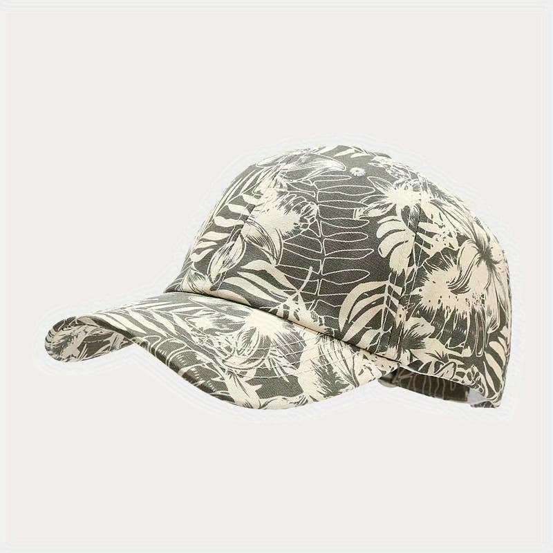 Tropical Leaves Curved Eaves Baseball Cap for Men and Women