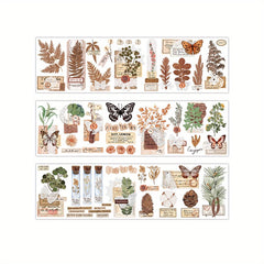 6 Sheets Plant Pattern Washi Paper Tape Stickers