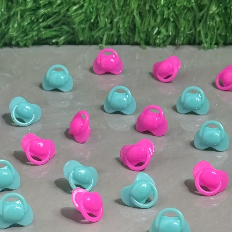 Mini Plastic Pacifier Dollhouse Accessory Random Pink Green Yellow Red