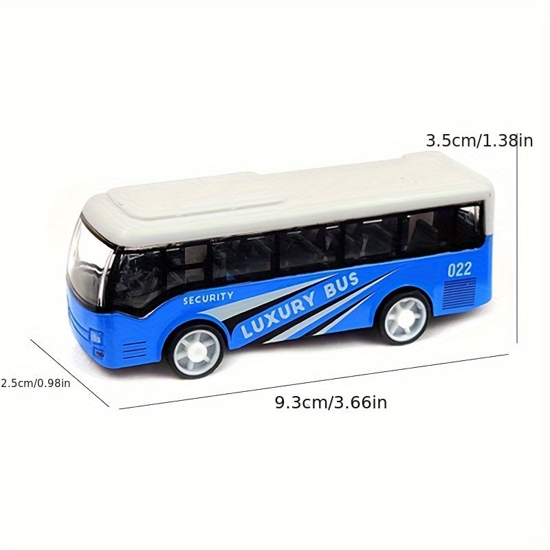 Alloy School Bus Toy Car Model Pull Back Simulation Vehicle