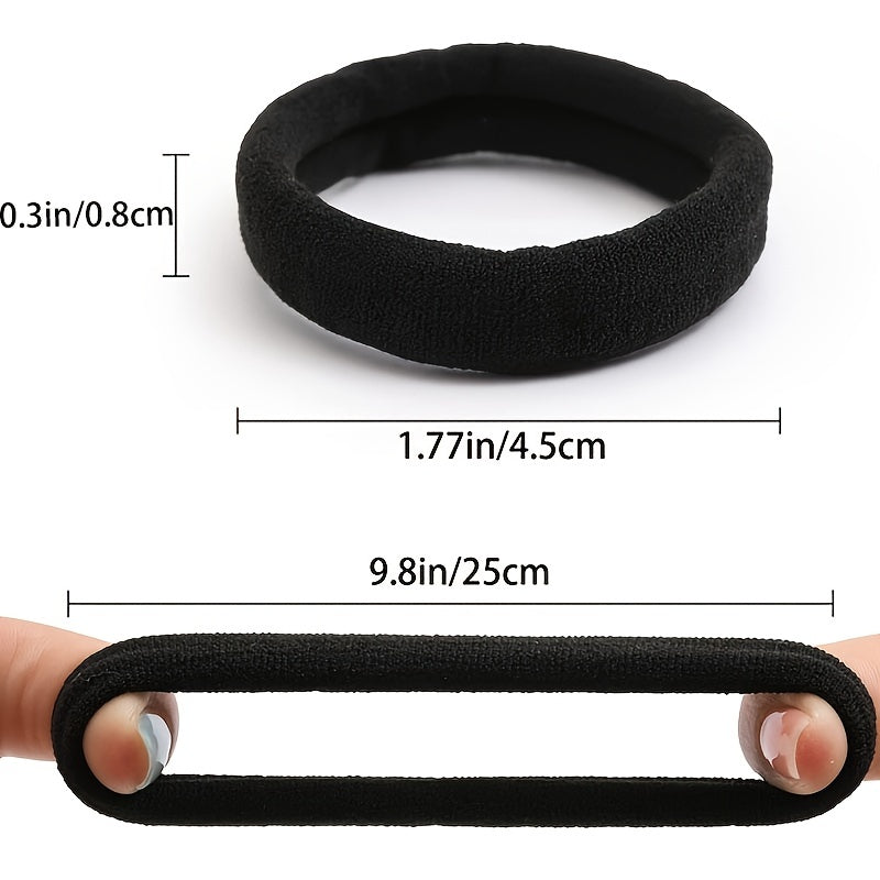 100 Large Hair Ties for Thick Hair Elastic Hair Bands No Seamless