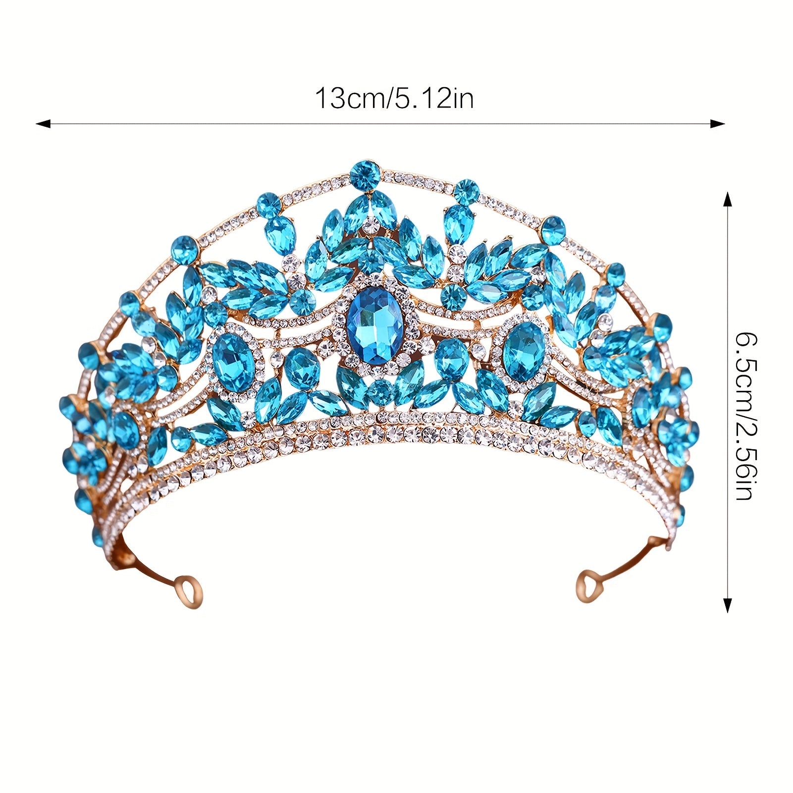 Sparkling Princess Tiara Crown Rhinestone Bridal Headpiece Hand Wash
