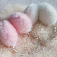 Women's Winter Plush Earmuffs Simulated Pearl Earmuffs