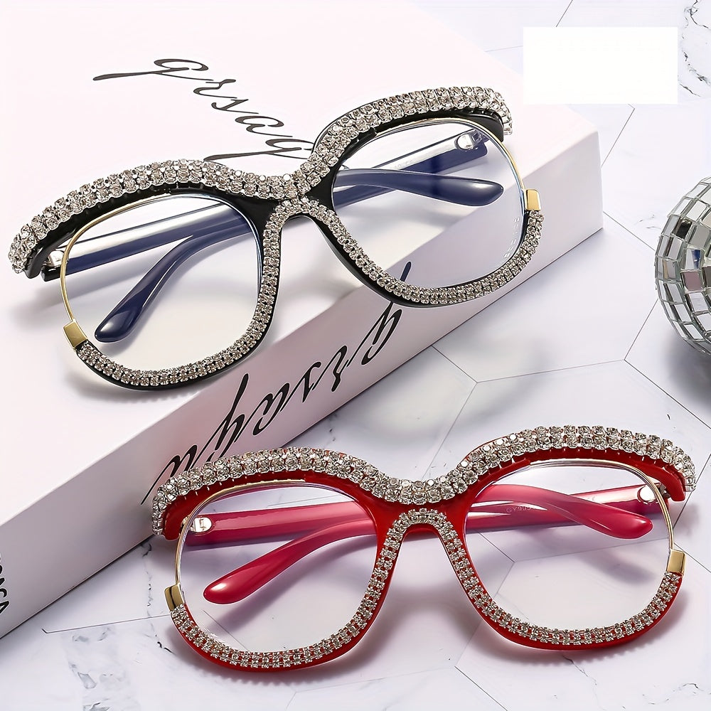 Men's Rhinestone Sunglasses for Street Photography and Outdoor Parties