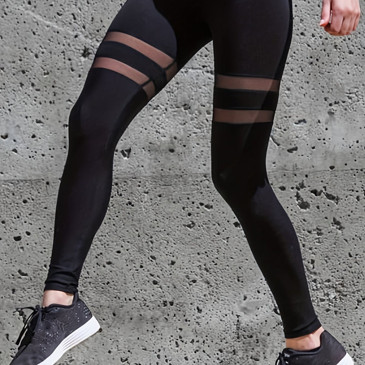  Contrast Mesh High Rise Leggings