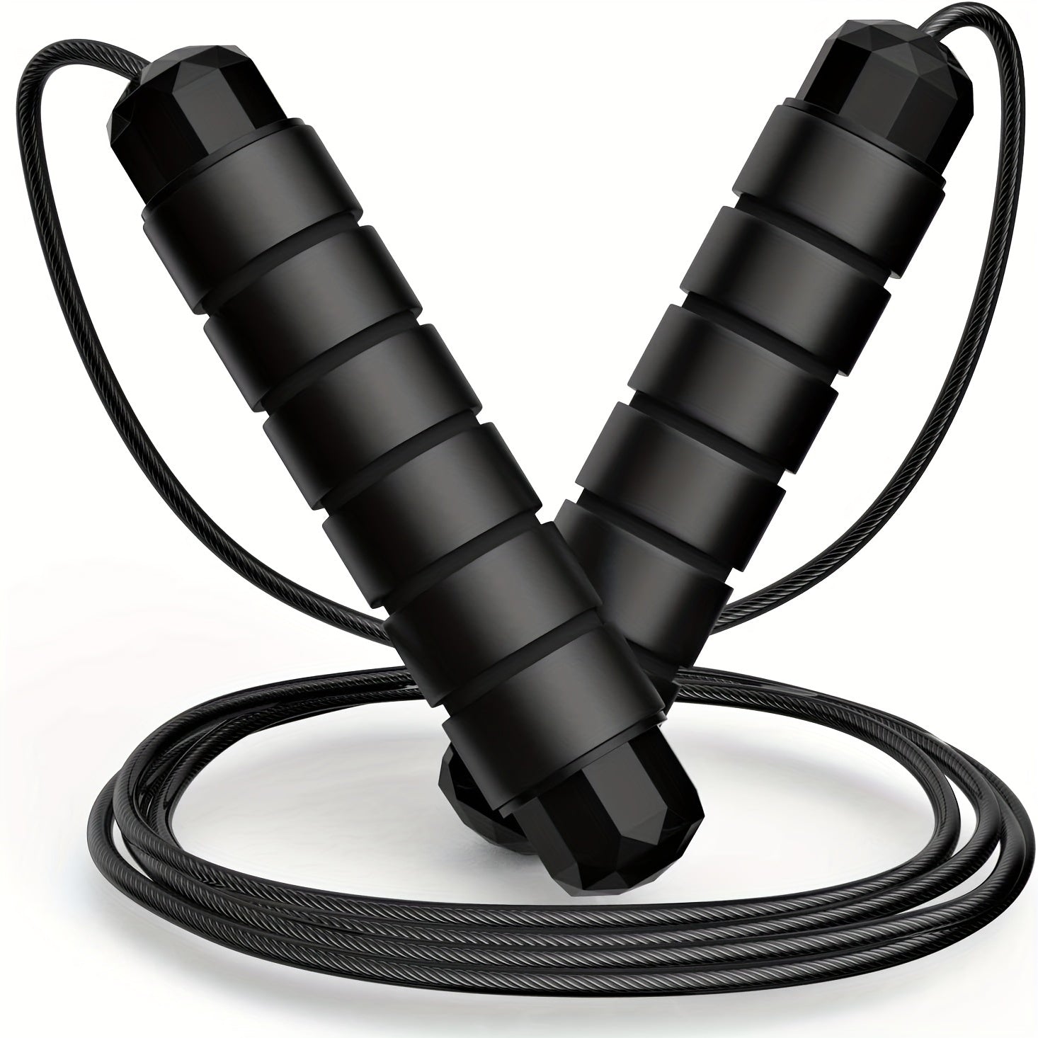 Adjustable Tangle Jump Rope for Rapid Speed Fitness Sports Gym & Weight Loss