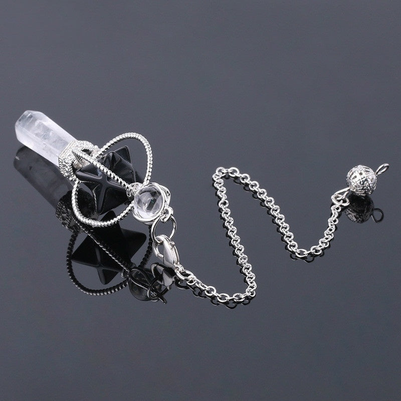 Men's Dowsing Pendulum Quartz Pink Healing Spiritual Tool