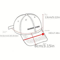Retro Embroidered Baseball Cap Adjustable Soft Top Hat