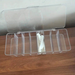 8-Compartment Cable Storage Box with Lid