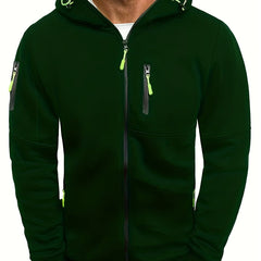 Men's Casual Hooded Jacket Full Zip