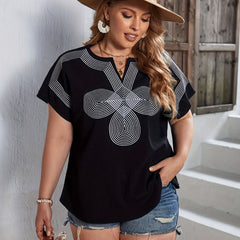  Geometric Print Short Sleeve Tee