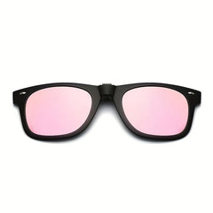 Men's Pink Polarized Clip On Sunglasses Anti Glare Driving Glasses