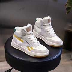 Women's High Top Thick Bottom Casual Flat Shoes